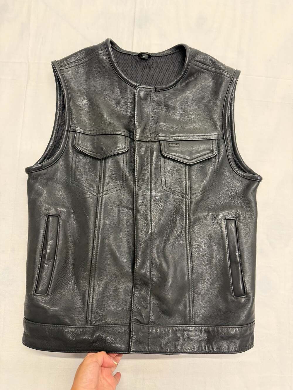 First MFG Co. Sharp Shooter Men's Motorcycle Leather Club Vest